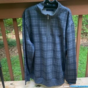 Nautica grey and black plaid pullover